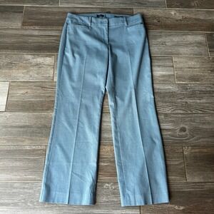 LOFT Women's Trousers Size 4 Light Blue Melange Trouser Hayden Fit
